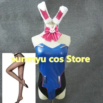 Super-erou Zentai Costum dva Overwatch D. VA Bunny Girl Body Cosplay Costum,Dimensiuni Personalizate de Halloween
