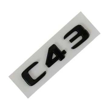 3D ABS Litere Negre Mașină de Portbagajul din Spate Insigna Autocolant C63 C43 Emblema Logo-ul Pentru Mercedes C43 C63 AMG W204 W205 Accesorii Auto