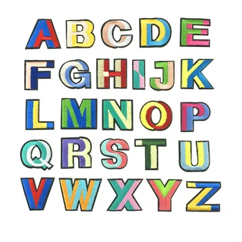 1 buc O-Z Multicolor Literele Alfabetului englez de Patch-uri Brodate Numele Aplicatiile de Fier pe Patch-uri Pentru Haine Diy Numele Insigna Logo-ul