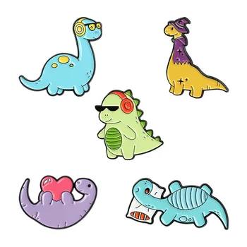 Desene Animate Drăguț Dinozaur Muzical Dragoste Dinozaur Ace De Culoare Dinozaur Ace Rucsac Aliaj Brosa Email Ace De Rever Insigna Wholesalees
