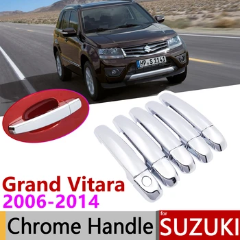pentru Suzuki Grand Vitara Grand Nomade Escudo 2006~2014 Chrome Mânerul Ușii de Acoperire Accesorii Auto Autocolante Trim Set de 2008 2011 2013